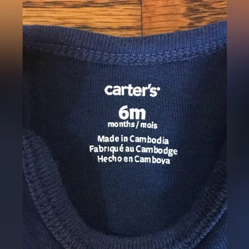 Carter’s Navy Blue Onesie  Smart Kind Bald just like Grandpa  Size 3 - 6 Months